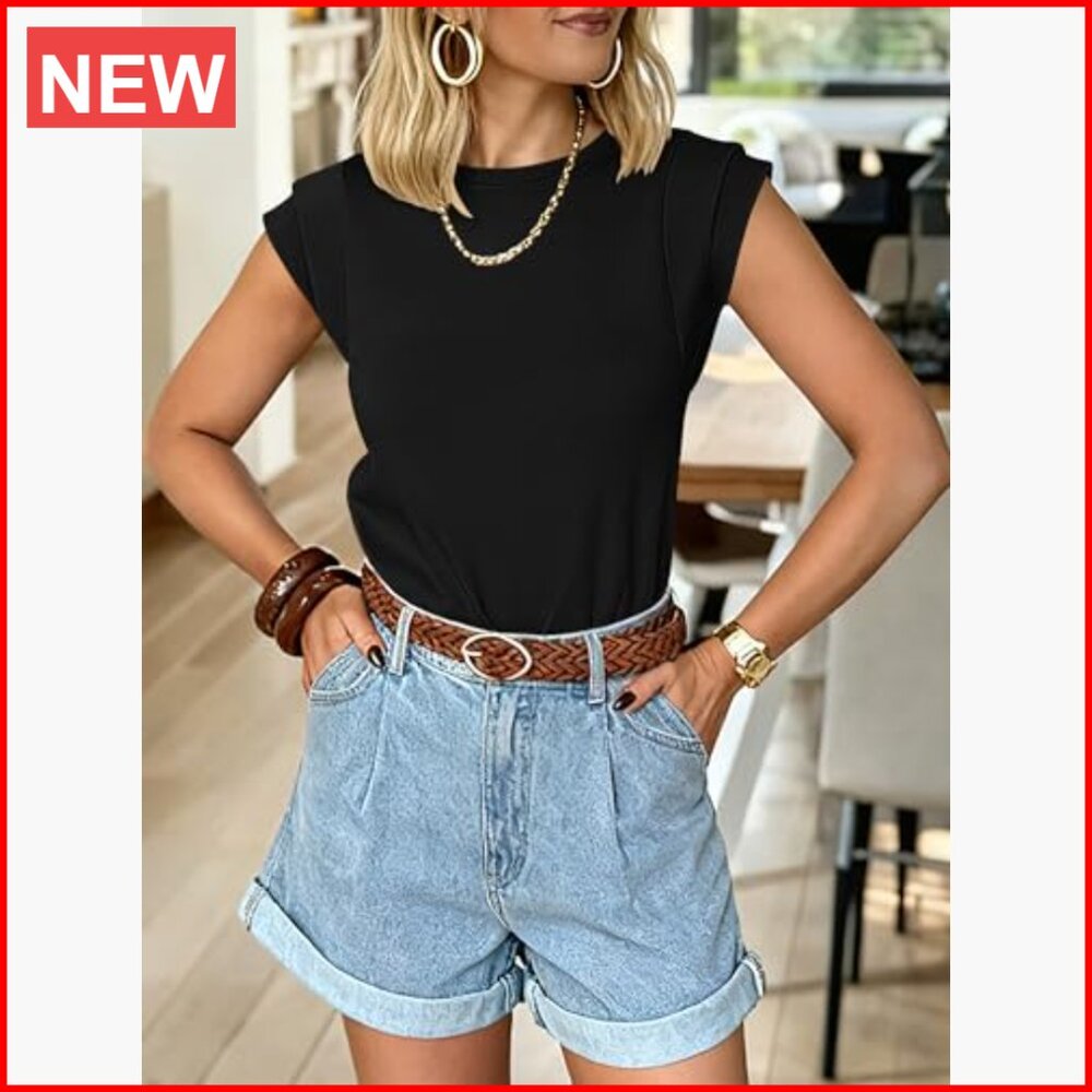 Rayon Polyester Elastane Cap Sleeve Business Casu… - image 2